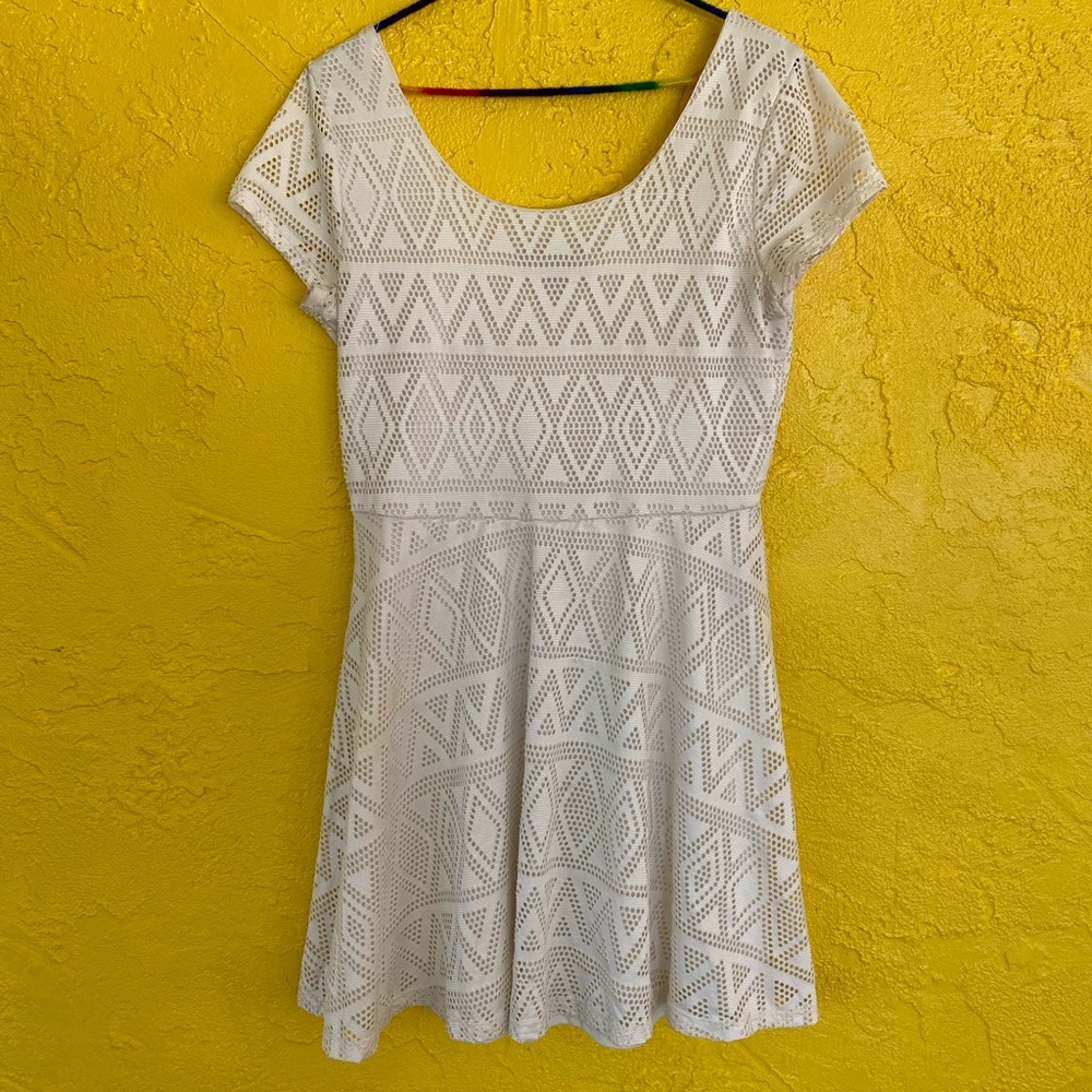 White laced dress